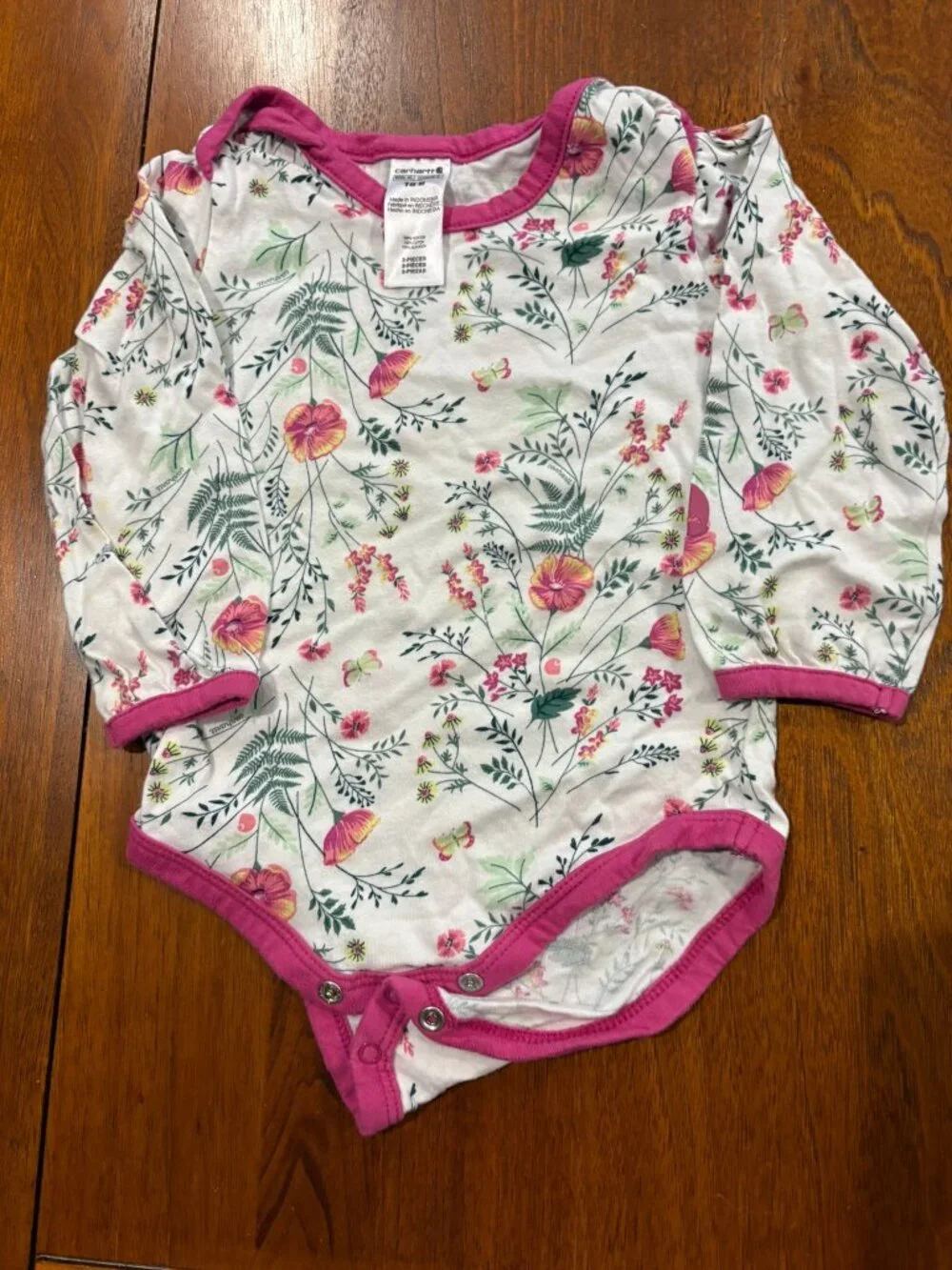 Carhartt floral onesie, size 18 months